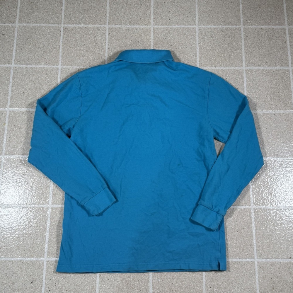 Lacoste Long Sleeve Polo Shirt Mens Size M Light Blue Cotton Pique Logo - Picture 4 of 9